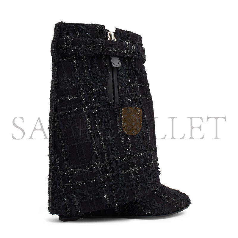 GIVENCHY SHARK LOCK ANKLE BOOTS IN TWEED BE603KE1QA